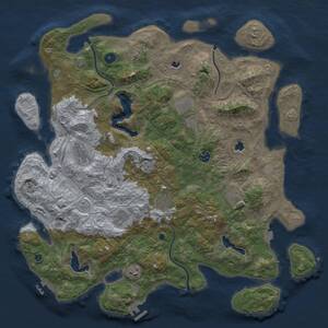 Thumbnail Rust Map: Procedural Map, Size: 4500, Seed: 713194731, 15 Monuments