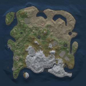 Thumbnail Rust Map: Procedural Map, Size: 3500, Seed: 757216328, 16 Monuments