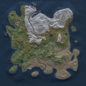 Thumbnail Rust Map: Procedural Map, Size: 3700, Seed: 2116419373, 14 Monuments