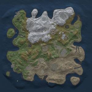 Thumbnail Rust Map: Procedural Map, Size: 3500, Seed: 1241235187, 19 Monuments