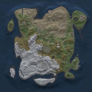 Thumbnail Rust Map: Procedural Map, Size: 3250, Seed: 1799581011, 13 Monuments