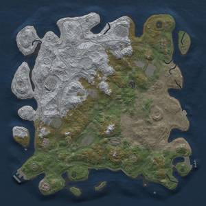 Thumbnail Rust Map: Procedural Map, Size: 4500, Seed: 52334, 19 Monuments