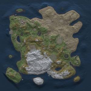 Thumbnail Rust Map: Procedural Map, Size: 3250, Seed: 1284197870, 14 Monuments