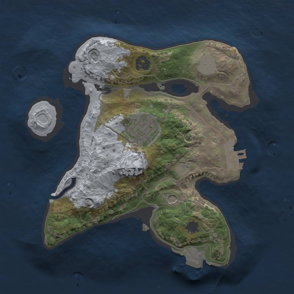 Rust Map: Procedural Map, Size: 2000, Seed: 765397515, 6 Monuments