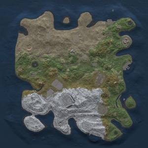 Thumbnail Rust Map: Procedural Map, Size: 3500, Seed: 983603139, 15 Monuments