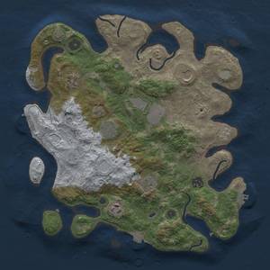 Thumbnail Rust Map: Procedural Map, Size: 3500, Seed: 1250617812, 16 Monuments