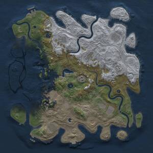 Thumbnail Rust Map: Procedural Map, Size: 4250, Seed: 993001609, 17 Monuments