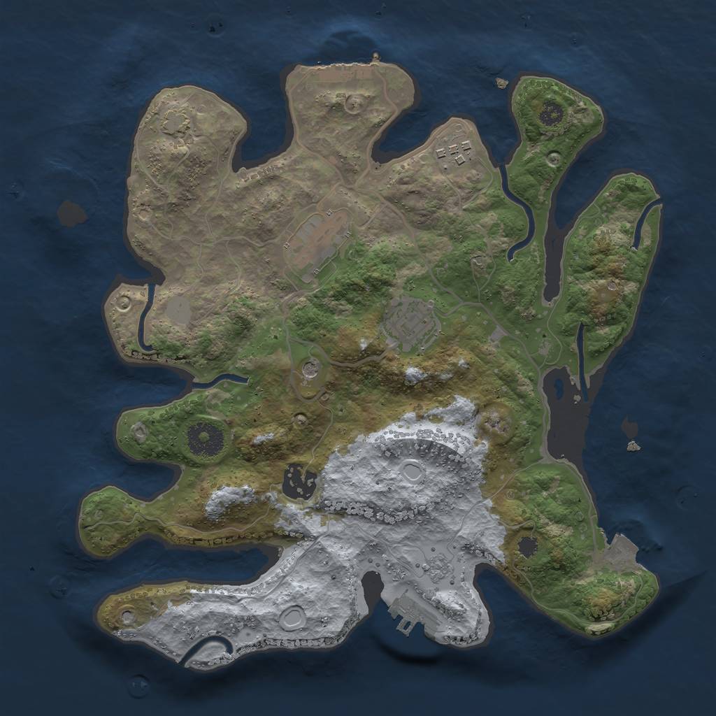 Procedural Map :: Rust Map :: Just-Wiped