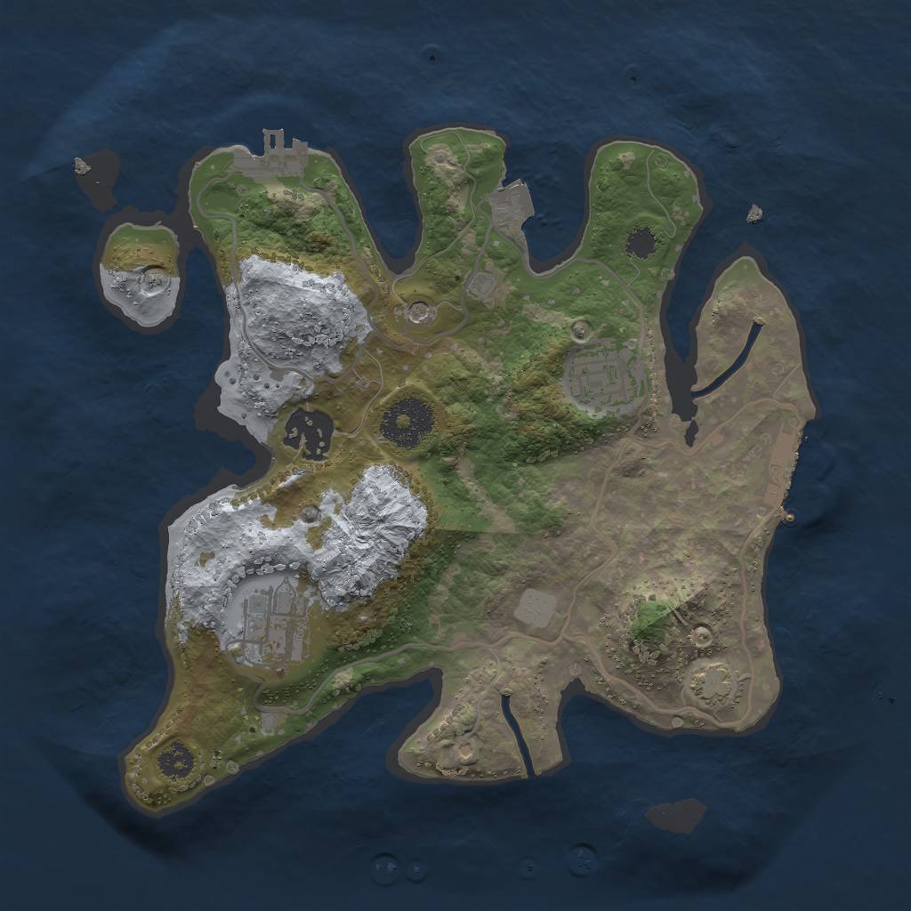 Rust Map: Procedural Map, Size: 2700, Seed: 456453, 10 Monuments