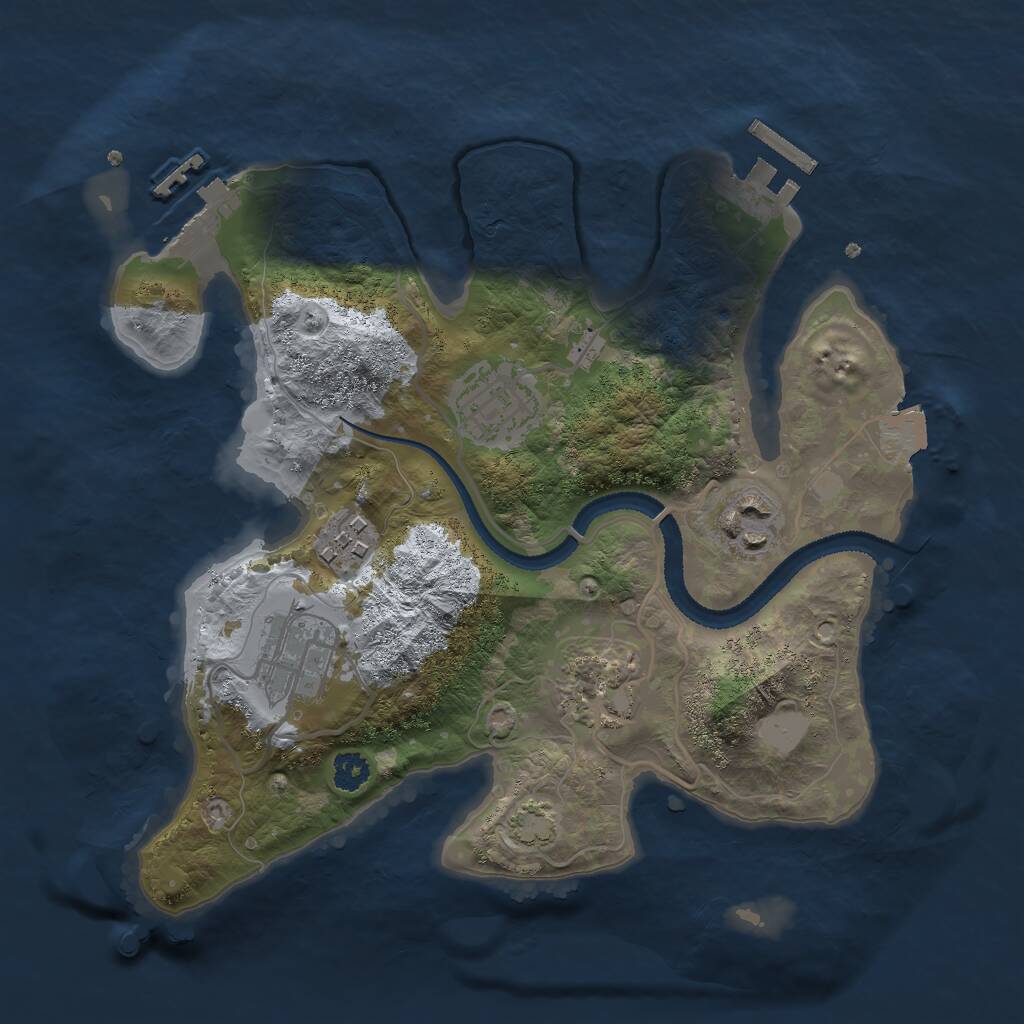 Rust Map: Procedural Map, Size: 2700, Seed: 456453, 9 Monuments