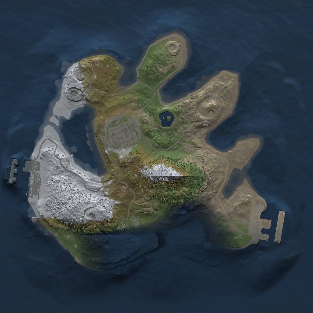 Rust Map: Procedural Map, Size: 1998, Seed: 287819504, 4 Monuments