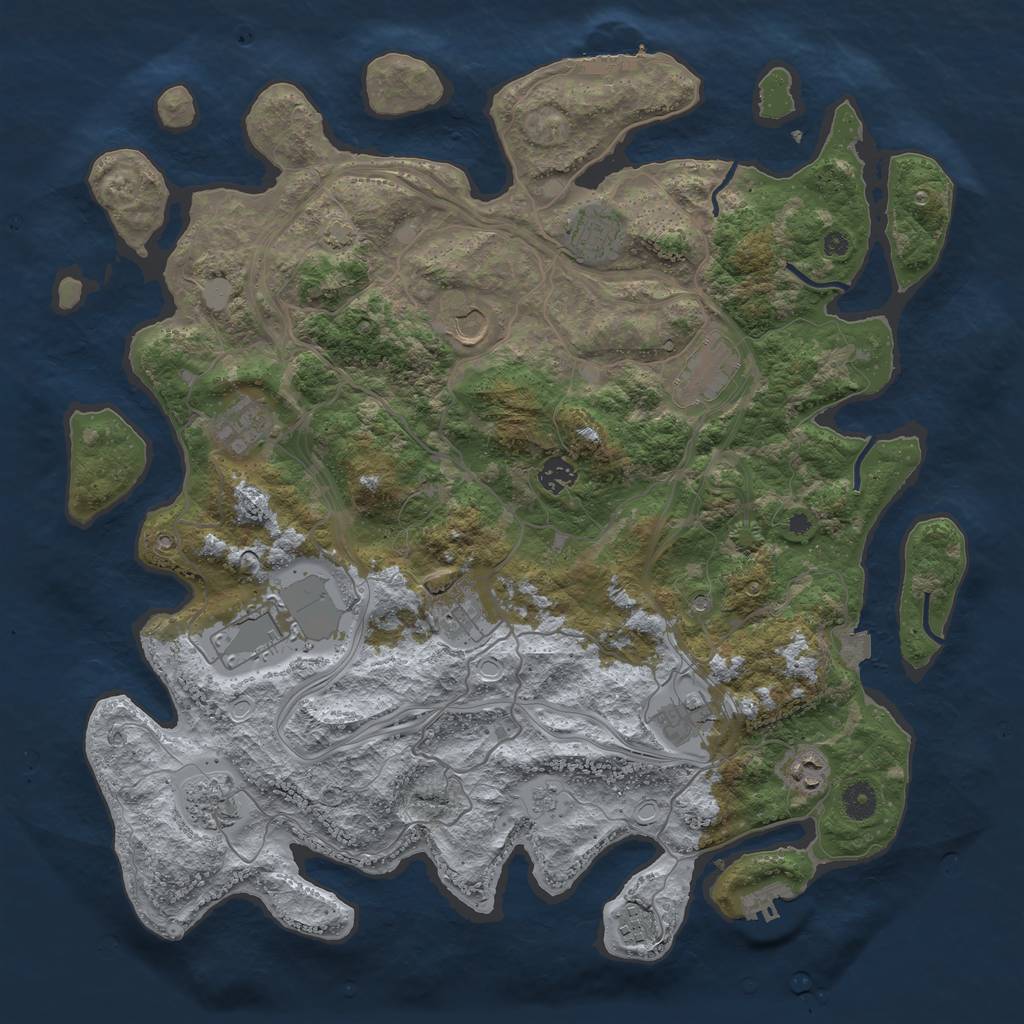 Rust Map: Procedural Map, Size: 4250, Seed: 18849, 19 Monuments