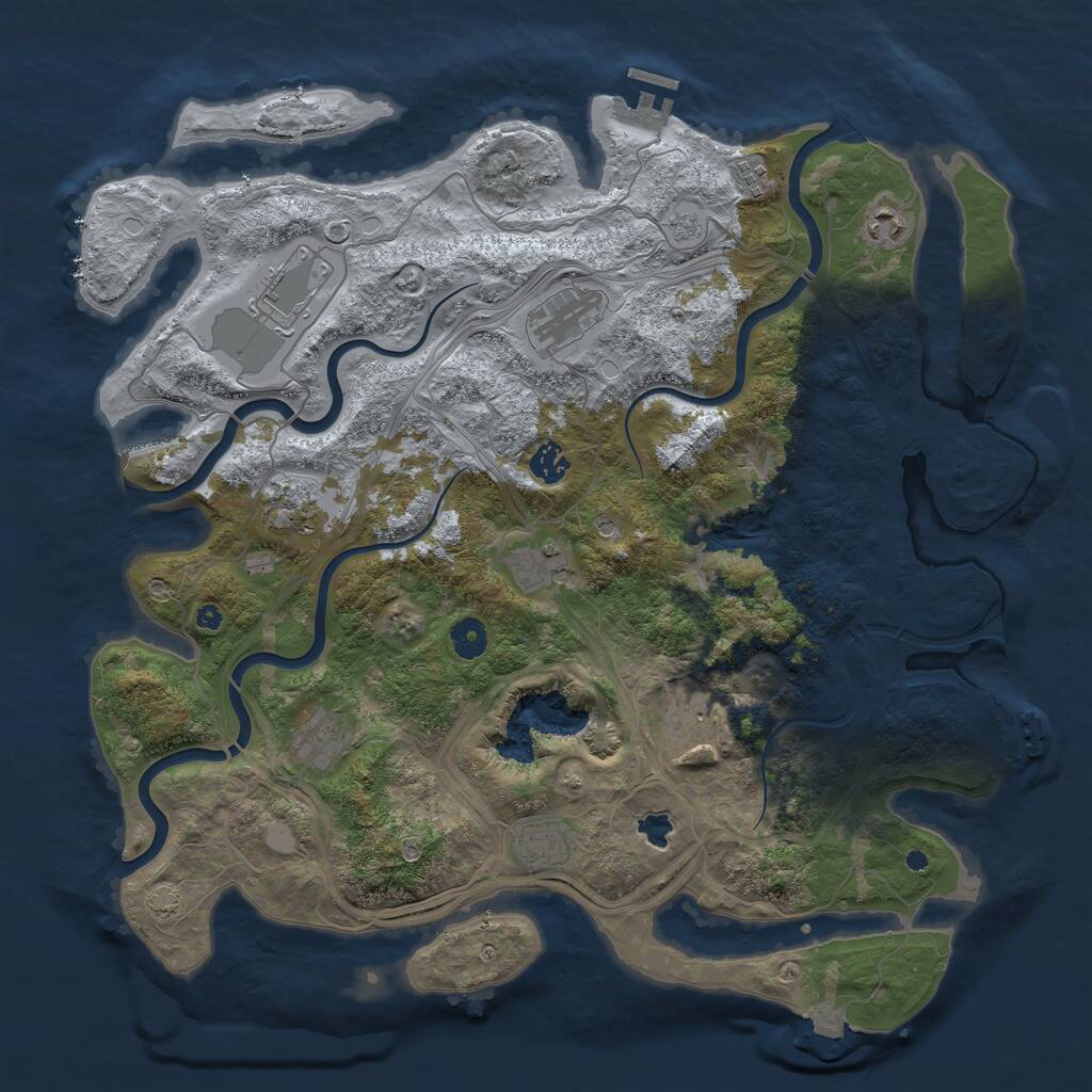 Rust Map: Procedural Map, Size: 4250, Seed: 35528349, 16 Monuments