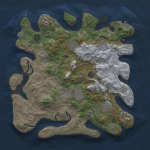 Thumbnail Rust Map: Procedural Map, Size: 3500, Seed: 353870601, 15 Monuments