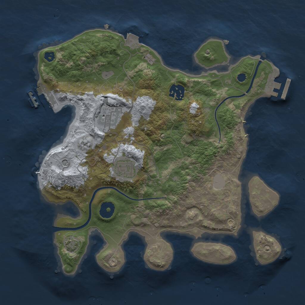 Rust Map: Procedural Map, Size: 2900, Seed: 3486489, 8 Monuments