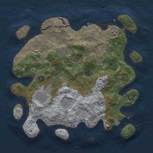 Thumbnail Rust Map: Procedural Map, Size: 3500, Seed: 640587246, 14 Monuments