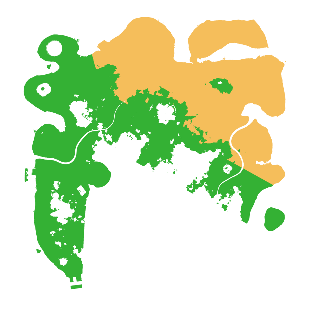 Biome Rust Map: Procedural Map, Size: 3500, Seed: 18799