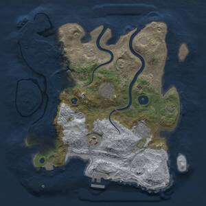 Thumbnail Rust Map: Procedural Map, Size: 3100, Seed: 1119609531, 11 Monuments