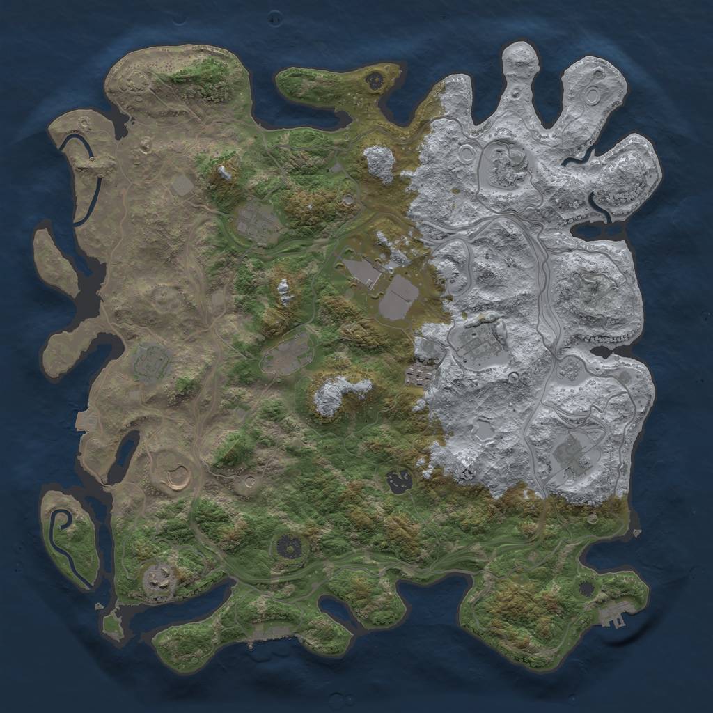 Rust Map: Procedural Map, Size: 4250, Seed: 1250, 19 Monuments