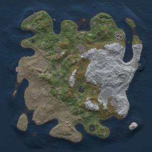 Thumbnail Rust Map: Procedural Map, Size: 3500, Seed: 434670030, 14 Monuments