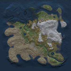 Thumbnail Rust Map: Procedural Map, Size: 3500, Seed: 1918912292, 11 Monuments
