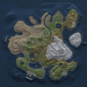 Thumbnail Rust Map: Procedural Map, Size: 2500, Seed: 752504781, 7 Monuments