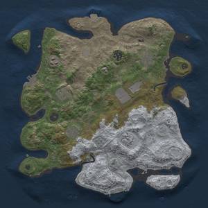 Thumbnail Rust Map: Procedural Map, Size: 3500, Seed: 527137070, 16 Monuments