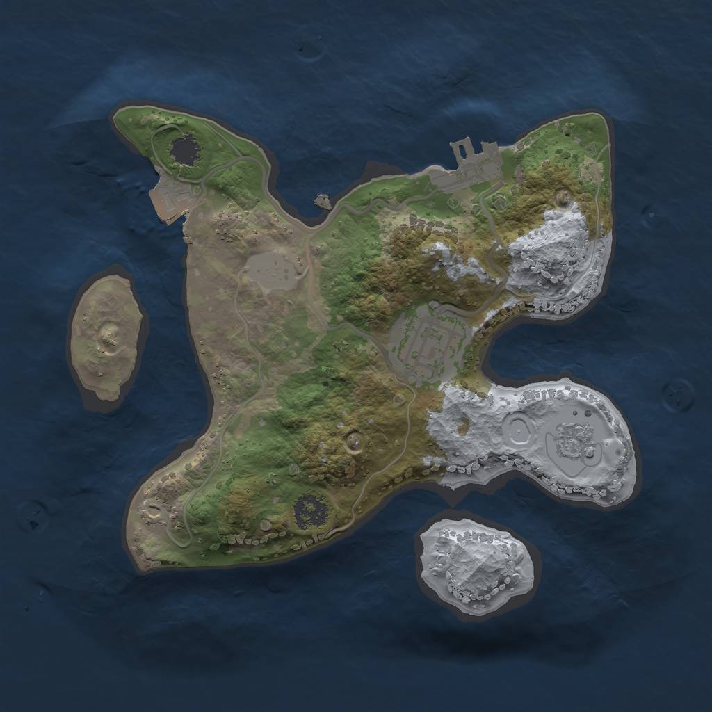 Rust Map: Procedural Map, Size: 2100, Seed: 4200, 6 Monuments