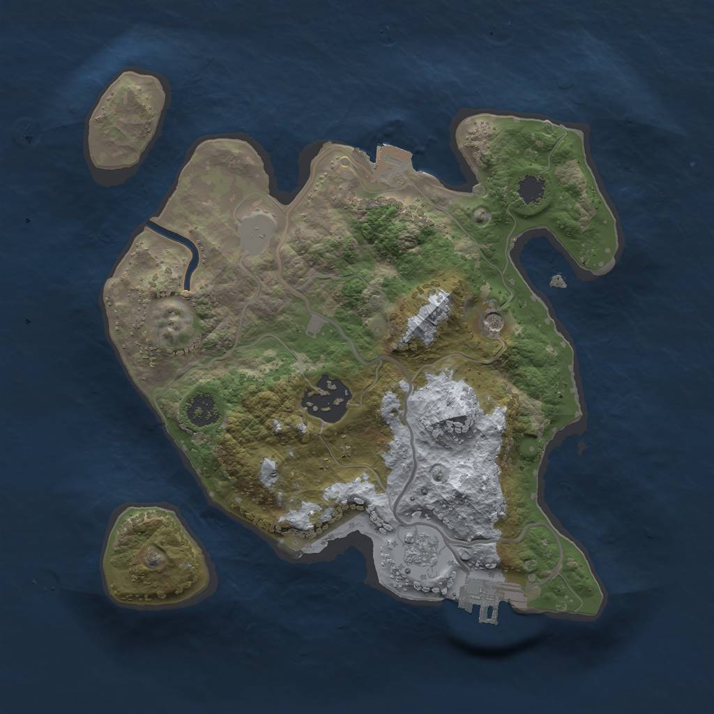Rust Map: Procedural Map, Size: 2300, Seed: 56, 7 Monuments