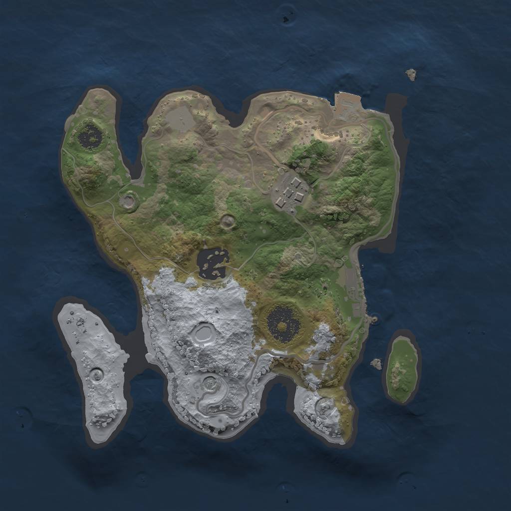 Rust Map: Procedural Map, Size: 2250, Seed: 3, 7 Monuments