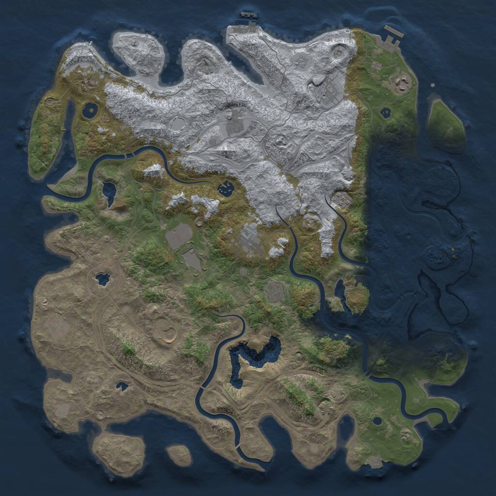 Rust Map: Procedural Map, Size: 4800, Seed: 1660404966, 17 Monuments