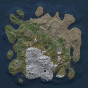 Thumbnail Rust Map: Procedural Map, Size: 3500, Seed: 2117527737, 16 Monuments