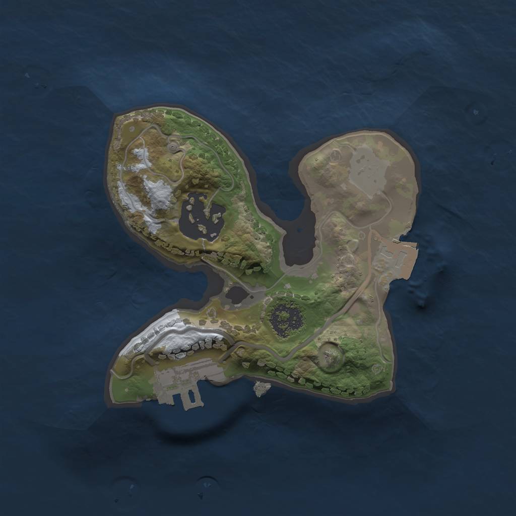 Rust Map: Procedural Map, Size: 1600, Seed: 2011426942, 5 Monuments