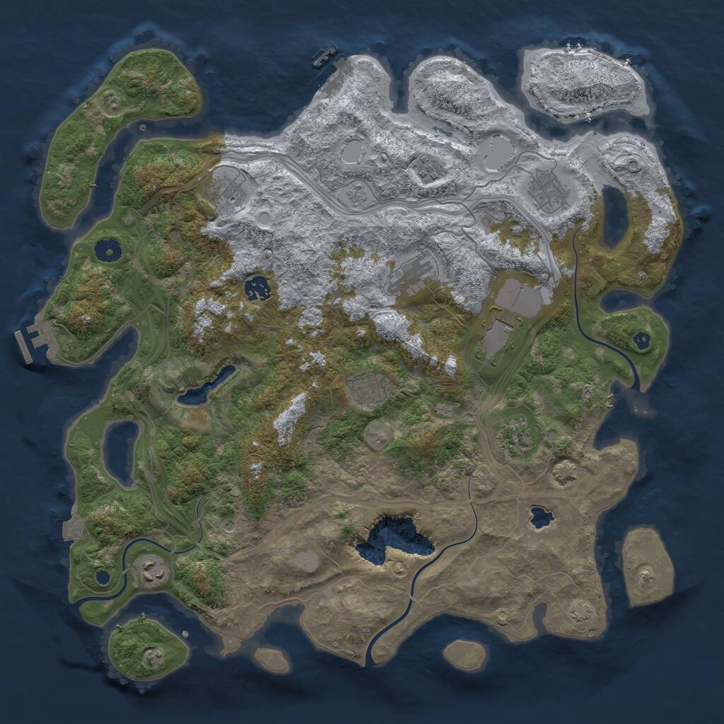 Rust Map: Procedural Map, Size: 4250, Seed: 1768173936, 15 Monuments