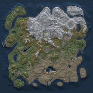 Thumbnail Rust Map: Procedural Map, Size: 4250, Seed: 1768173936, 15 Monuments