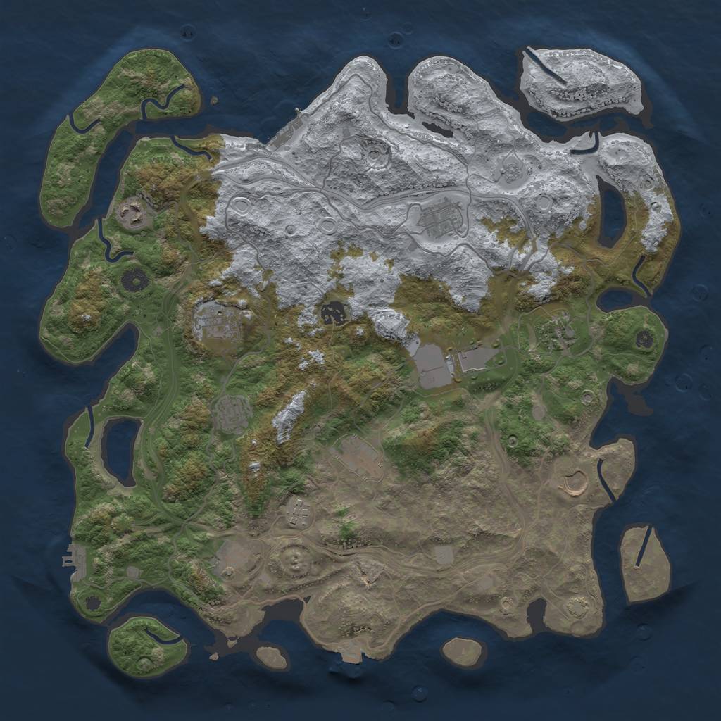 Rust Map: Procedural Map, Size: 4250, Seed: 1768173936, 19 Monuments