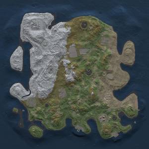 Thumbnail Rust Map: Procedural Map, Size: 3500, Seed: 256287002, 16 Monuments