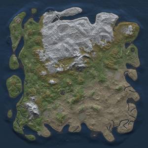 Rust Map: Procedural Map, Size: 5000, Seed: 163316510, 19 Monuments