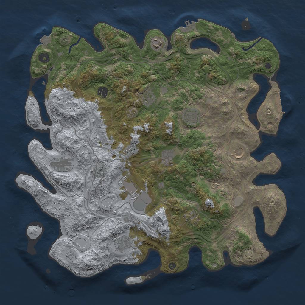 Rust Map: Procedural Map, Size: 4250, Seed: 1806775942, 19 Monuments