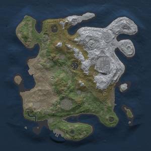 Thumbnail Rust Map: Procedural Map, Size: 3000, Seed: 20735, 11 Monuments