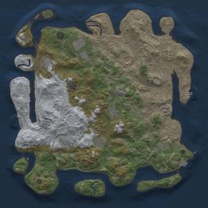 Thumbnail Rust Map: Procedural Map, Size: 4250, Seed: 2068709417, 19 Monuments