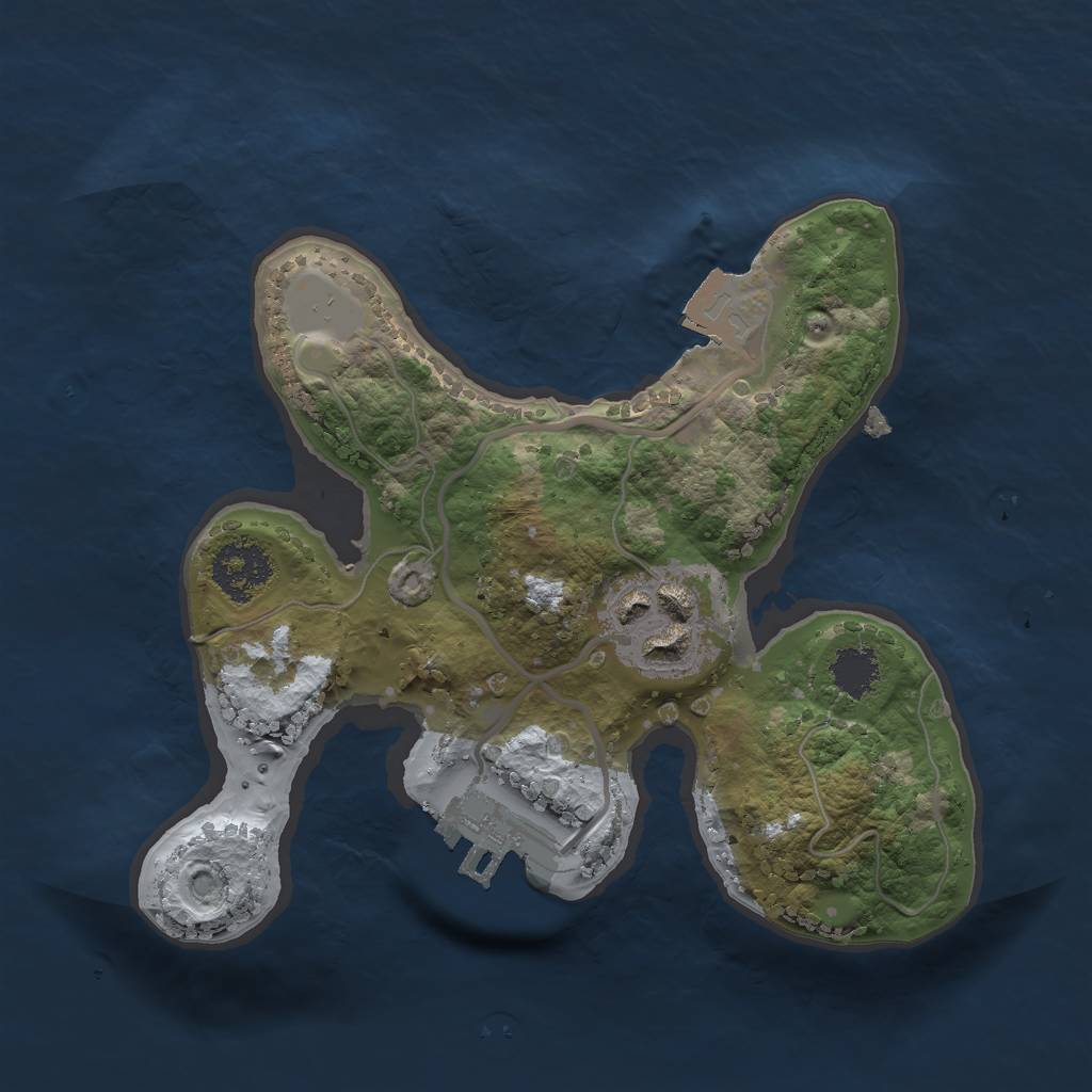 Rust Map: Procedural Map, Size: 1900, Seed: 12321, 5 Monuments