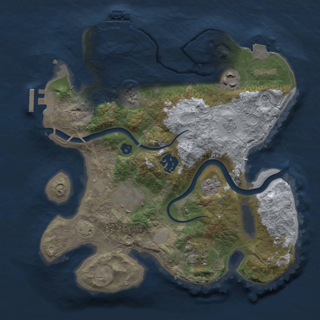 Rust Map: Procedural Map, Size: 2800, Seed: 456457, 11 Monuments