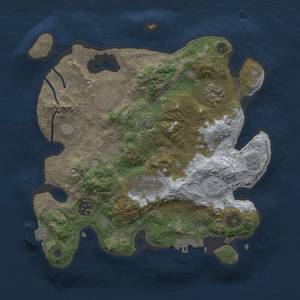 Thumbnail Rust Map: Procedural Map, Size: 3000, Seed: 413516179, 12 Monuments