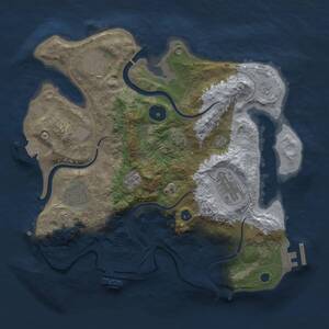 Thumbnail Rust Map: Procedural Map, Size: 3000, Seed: 1858930199, 9 Monuments