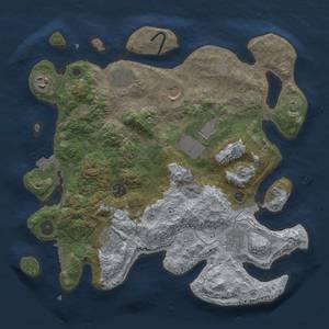 Thumbnail Rust Map: Procedural Map, Size: 3500, Seed: 62145, 14 Monuments