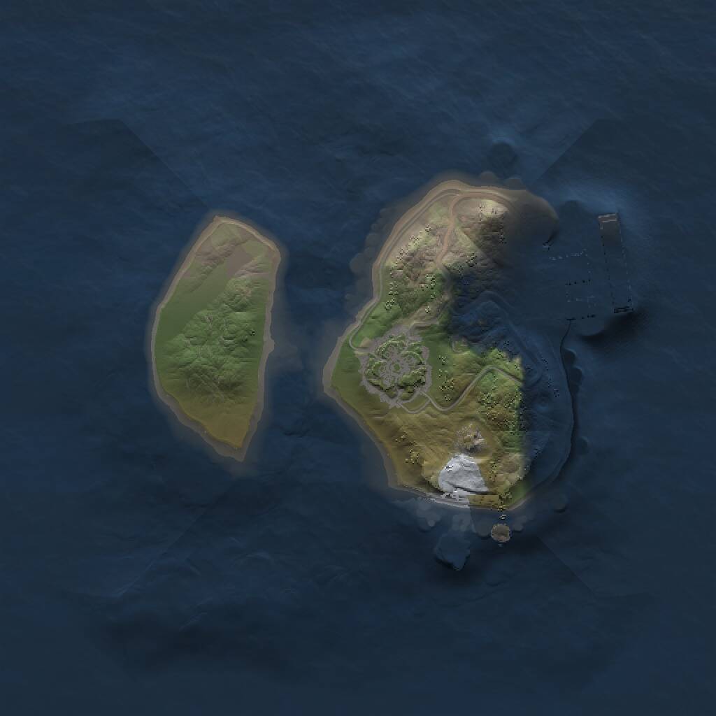 Rust Map: Procedural Map, Size: 1500, Seed: 2137483647, 3 Monuments