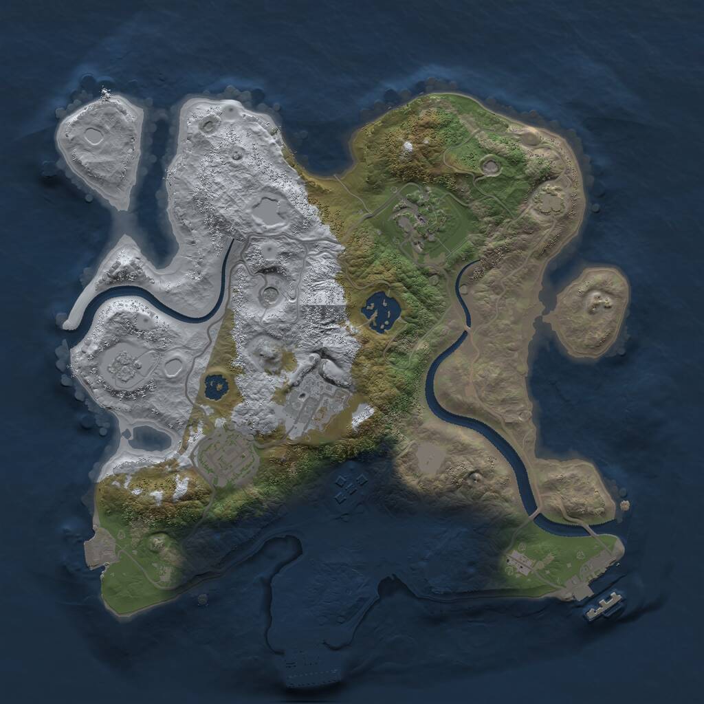 Rust Map: Procedural Map, Size: 2800, Seed: 120940733, 11 Monuments