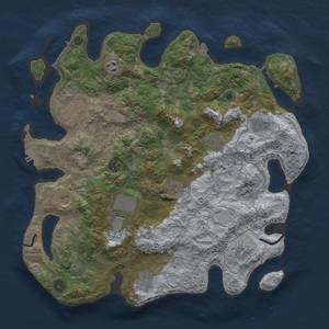 Rust Map: Procedural Map, Size: 4000, Seed: 1816857731, 19 Monuments