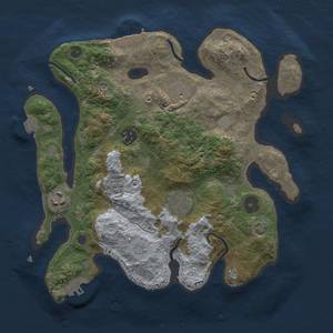 Thumbnail Rust Map: Procedural Map, Size: 3000, Seed: 2054988062, 13 Monuments